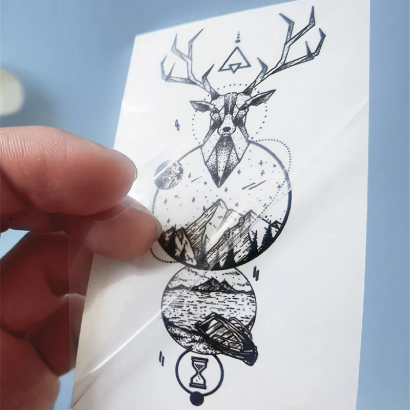 Tattoo Sticker Simulation Waterproof And Sweat Proof Cartoon Animal Male And Women Tattoo Sticker Set