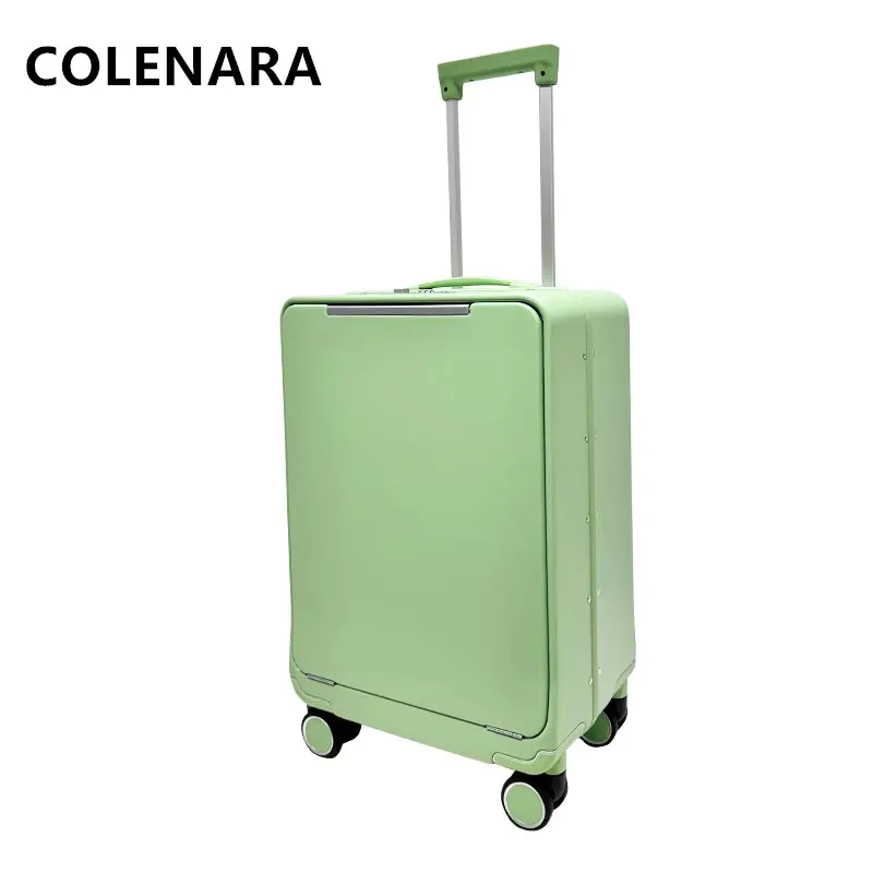 

COLENARA 20"24Inch Suitcase ABS+PC Boarding Box Women's Aluminum Frame Trolley Case Men's Password Box Universal Wheel Luggage