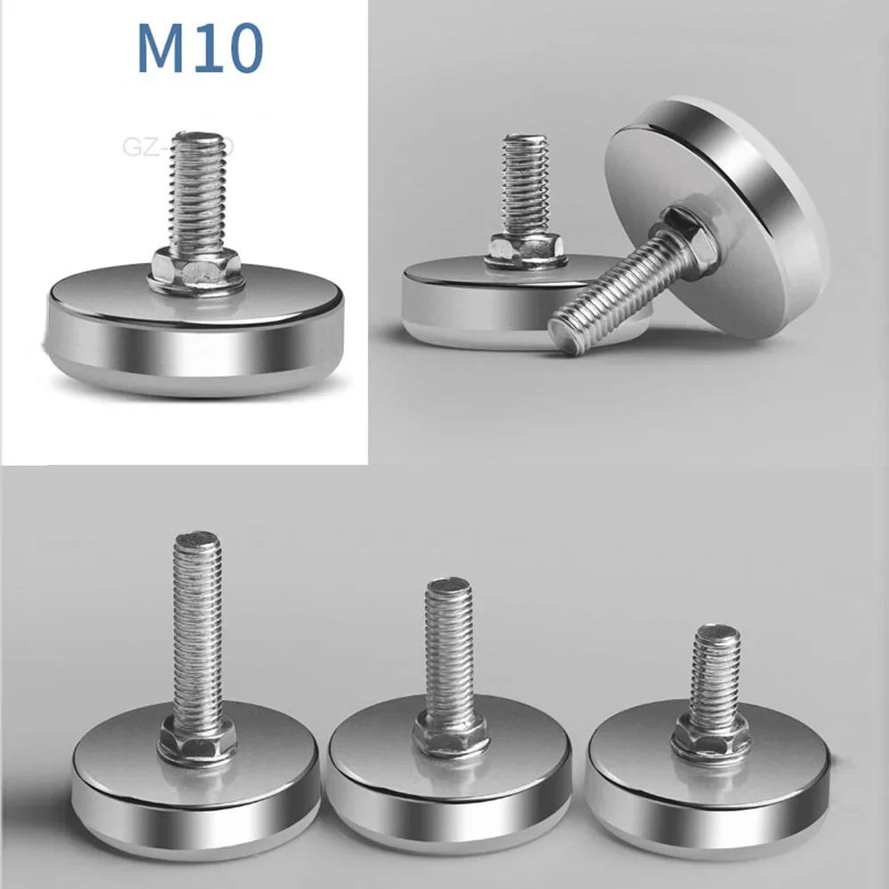 Leveling Foot Base, M6, M8, M10, Screw Height Adjustable, Dia 30mm, 35mm, 43mm, 50mm, 2 Pcs, 4 Pcs, 8 Pcs