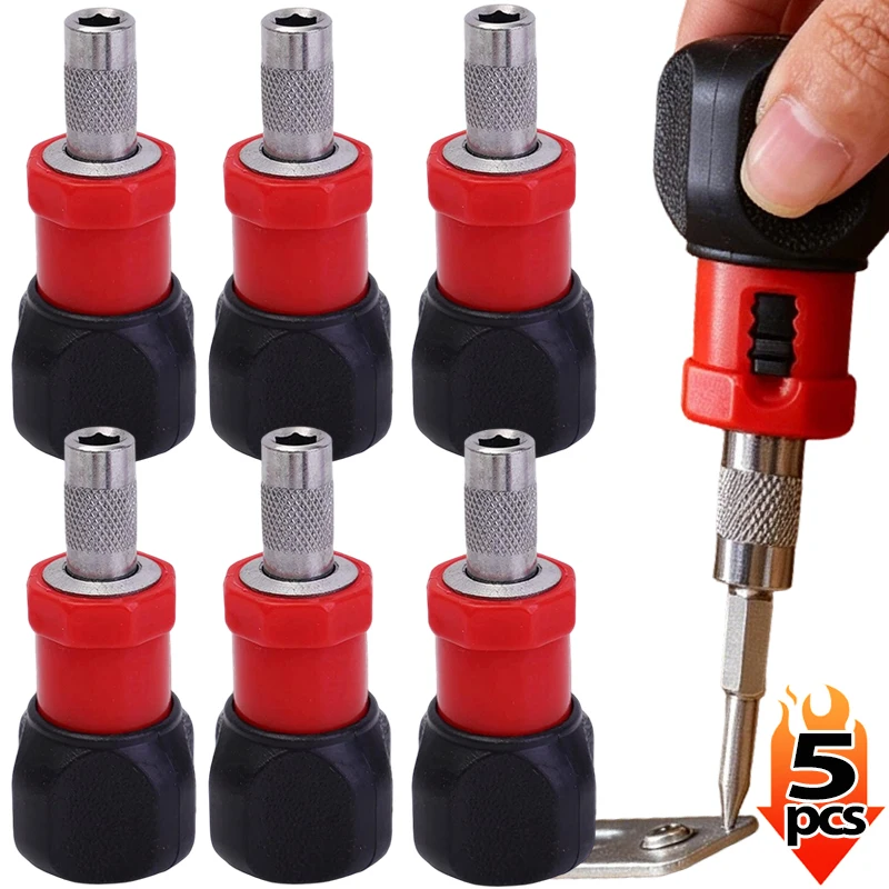 Compact Ratchet Screwdriver Magnetic Hex Bit Driver Forward Reverse Lock Repair Tool for Appliance Furniture Bicycle Maintenance