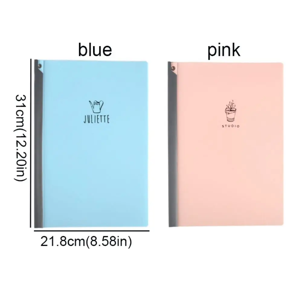 Document Folder 90 ° Rotation A4 Draw Rod Folder Large Capacity Thickened Test Paper Storage Clip Plastic Pull Rod Clip School