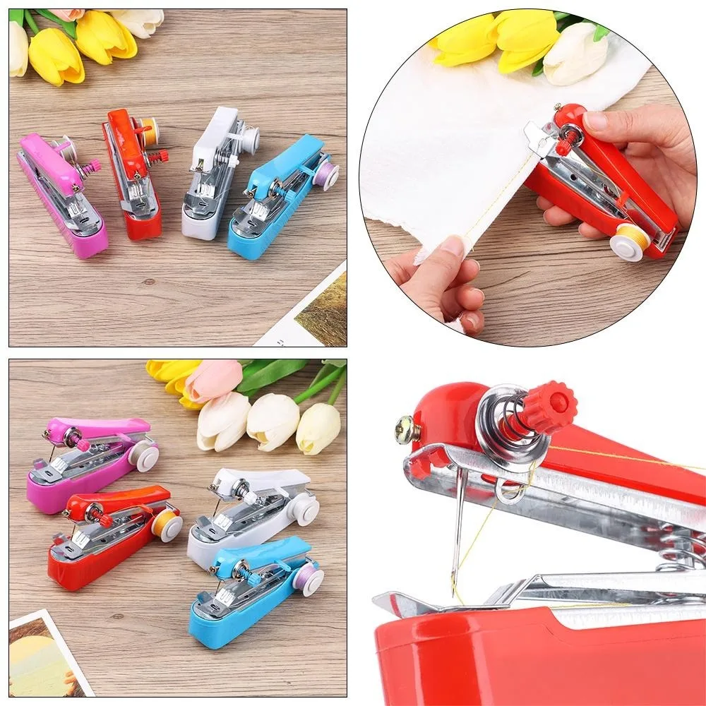Tragbare Einfach zu Bedienende Strickstoff-Nähmaschine Handliche Manuelle Nähmaschine für Handarbeit DIY Bekleidung
