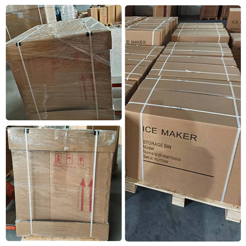 ماكينة صنع الثلج الأوتوماتيكية 150 كجم نظام تبريد المياه ماكينة صنع الثلج