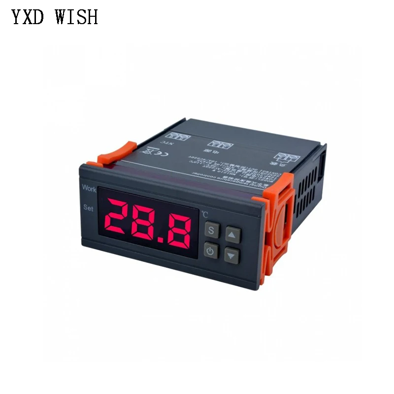 MH1210W Temperature Controller 10A 12V 24V 220V Thermostat Regulator with Sensor -50~110C Heating Cooling MH-1210W 1210W