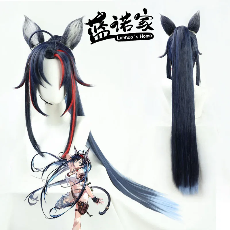 

Anime Arknights Blaze Cos Cosplay Wig Halloween Carnival Party Props Synthetic Hair Heat Resistant Fiber + Wig Cap