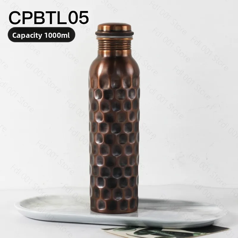 Imported pure copper handmade water bottle portable outdoor travel portable cold kettle