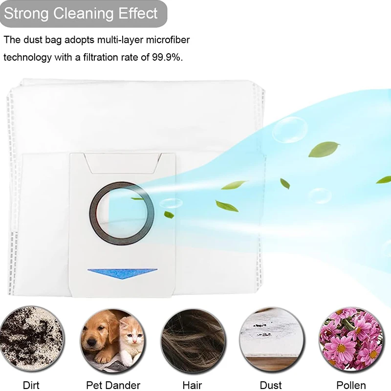 Ecovacs Deebot X1 OMNI / T10 OMNI accessories Robot Vacuum Cleaner Parts Dust bag Hepa Filter Main Side Brush Mop Dustbin