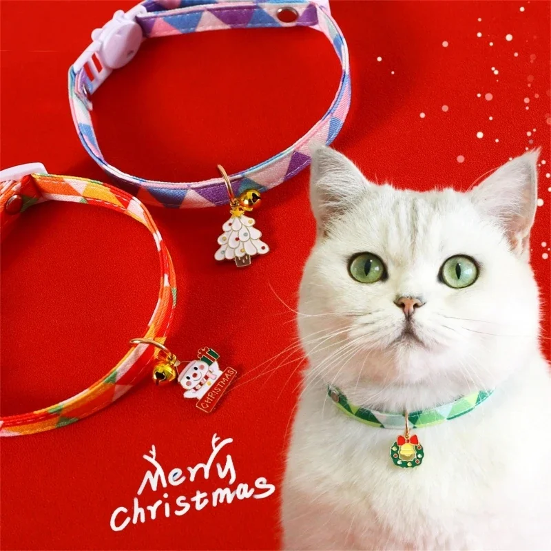 Puppy Collars for Christmas Collar Wreath Festive Holiday Collar Necklace Kitten Collar Pet Photo Props