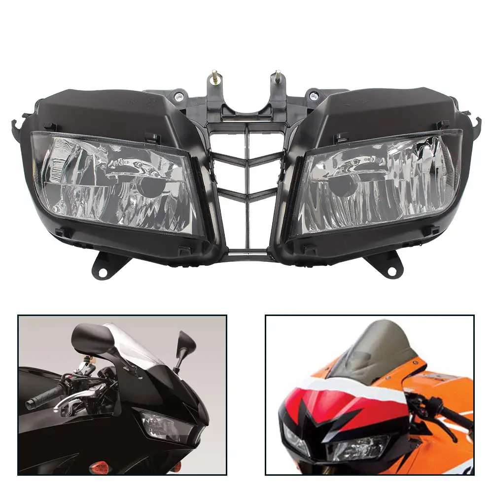 

Motorcycle Front Light Headlight Head Lamp Headlamp Assembly Kit HeadLight Shell Cover For Honda CBR600RR F5 CBR 600RR 2013-18