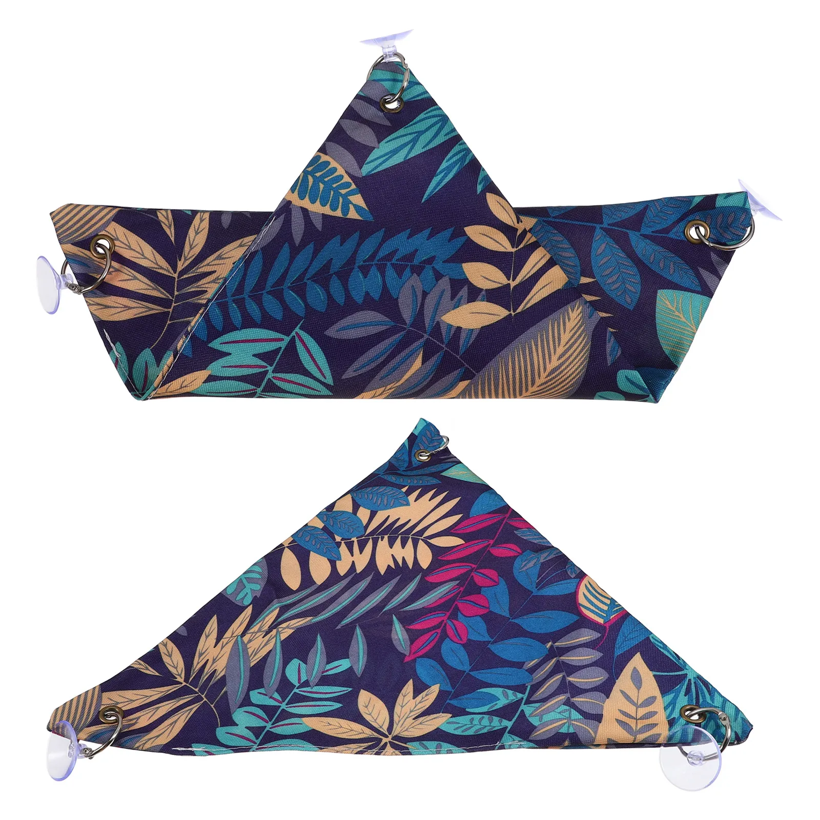 

2pcs Reptile Hammock for Lizards Bearded Dragons Soft Fabric Durable Hanging Bed Blue Rainforest Style Small Animal Sleeping