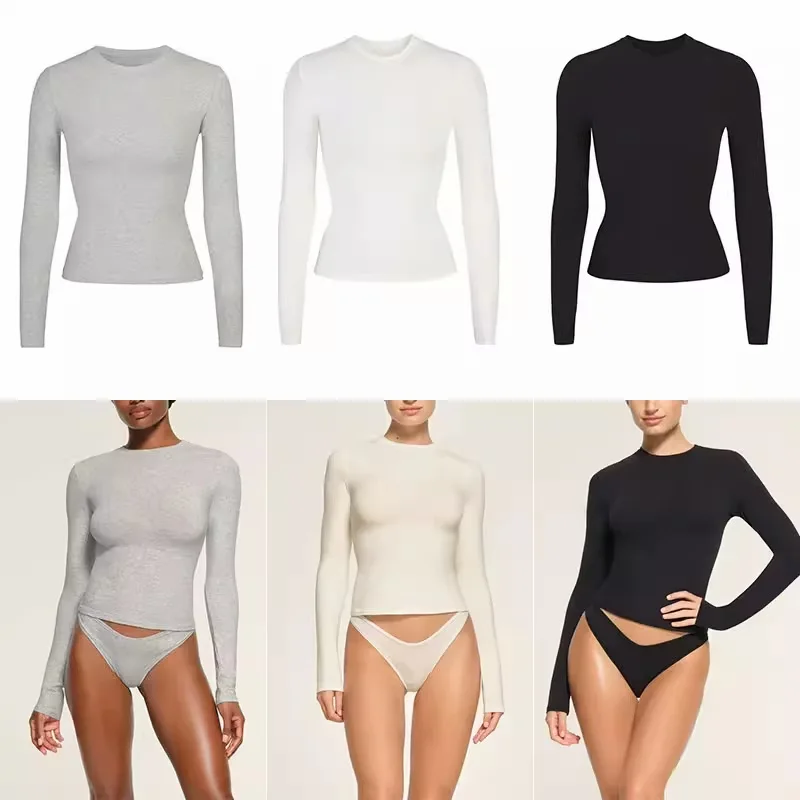 

Хлопковый трикотаж Kardaian Zhao Lusi Slim Fit Long Sve Base Layer irt Внутренняя одежда Футболка круглого цвета Ne Regular Length Зима ...