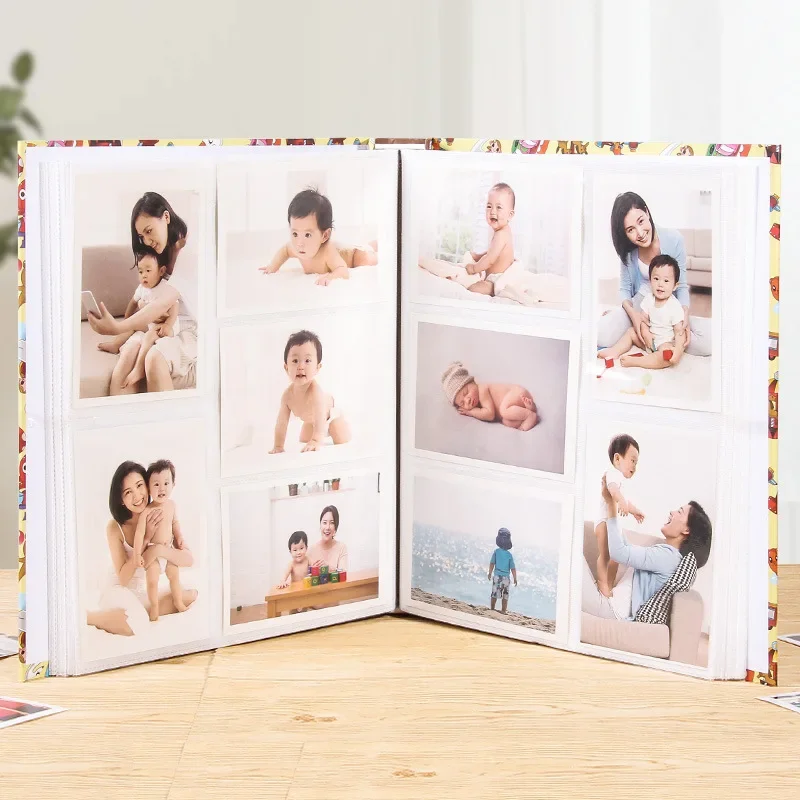 

6inches 600sheets Large Capacity Baby Photo Album Insert Picture Album Family Happy Times Children Growth Recording