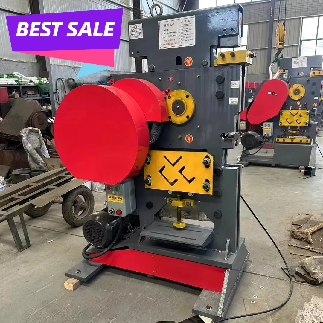 Vertical Metal Angle Steel Square Punching Shearing Machine New Iron Worker Machine for Construction 1500kN Force Electrical