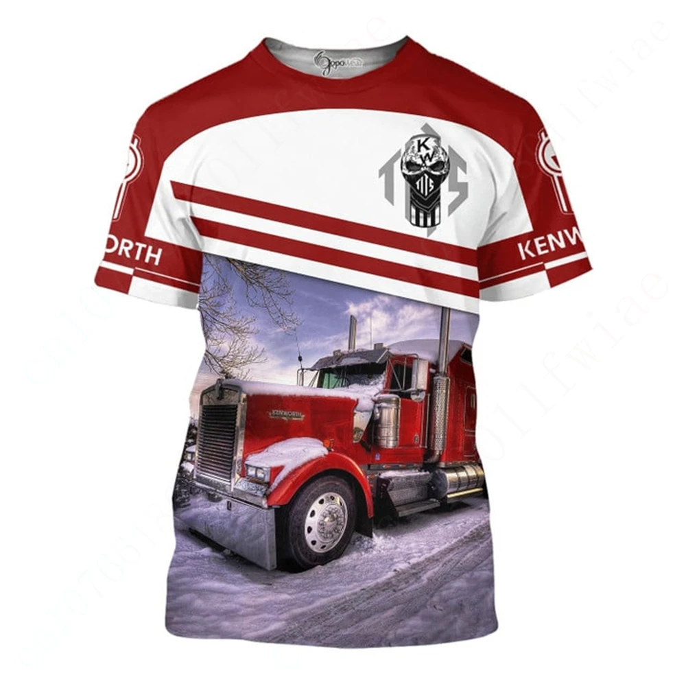 Kenworth เสื้อยืดสำหรับผู้ชายผู้หญิงเสื้อยืดอะนิเมะ unisex เสื้อผ้าฮาราจูกุขนาดใหญ่เสื้อลำลองแขนสั้นระบายอากาศ