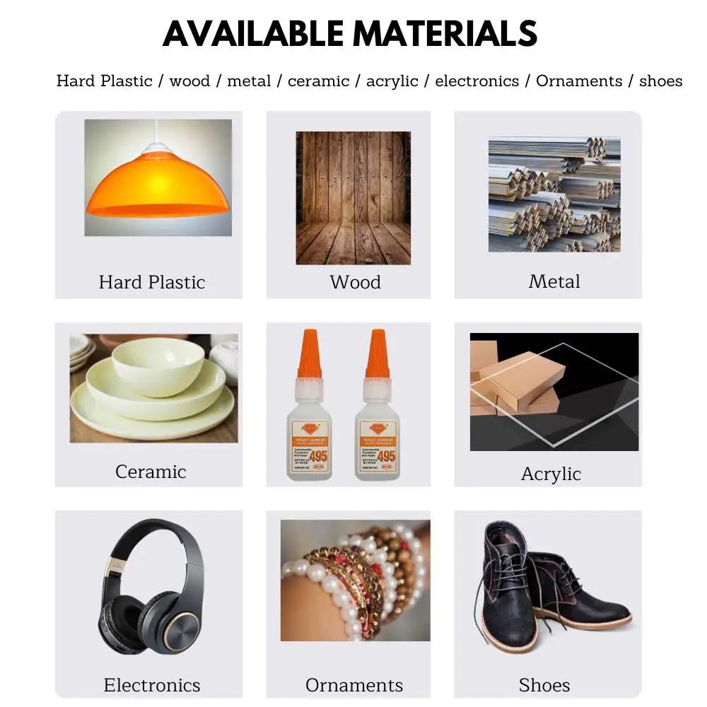 JIAOSHUILAO 495 20ML Perekat Karet PVC Kayu Keras Ikatan Lem Super Instan Transparan