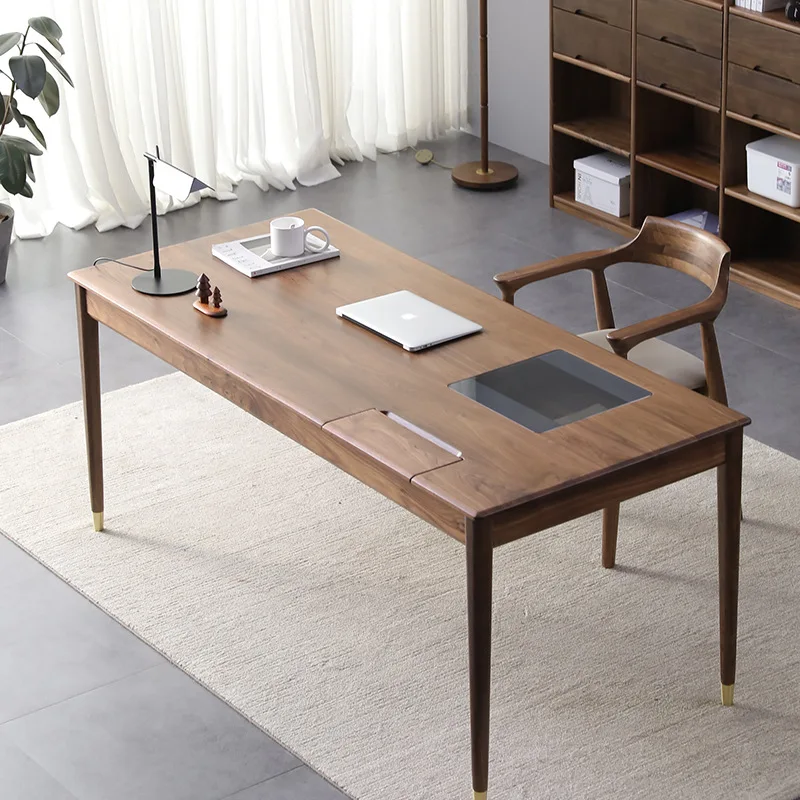 

All solid wood desk home study writing desk calligraphy table computer desk