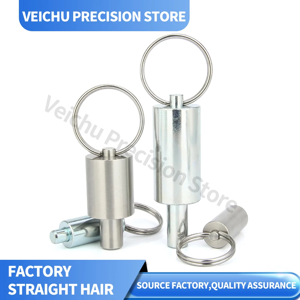 Vendas diretas da fábrica, vcn237, pino de localização de mola de anel de tração, tipo de anel de tração de pino de posição lisa, pino de tração de mola de estribo