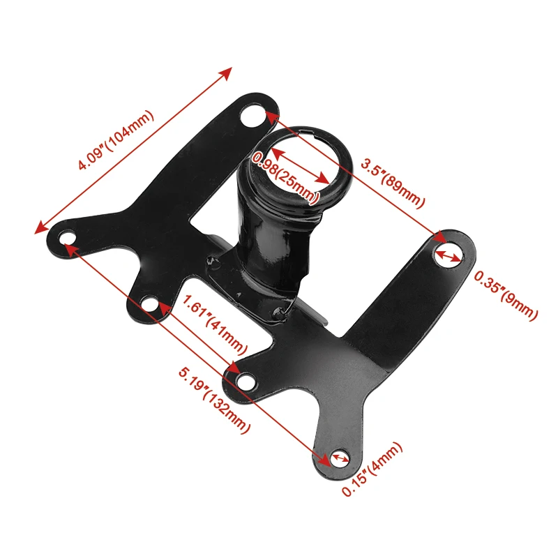 Black Motorcycle Accessories Instrument Bracket Motorbike Tachometer Speedometer Gauge Bracket Heavy Duty Indicator Mounting
