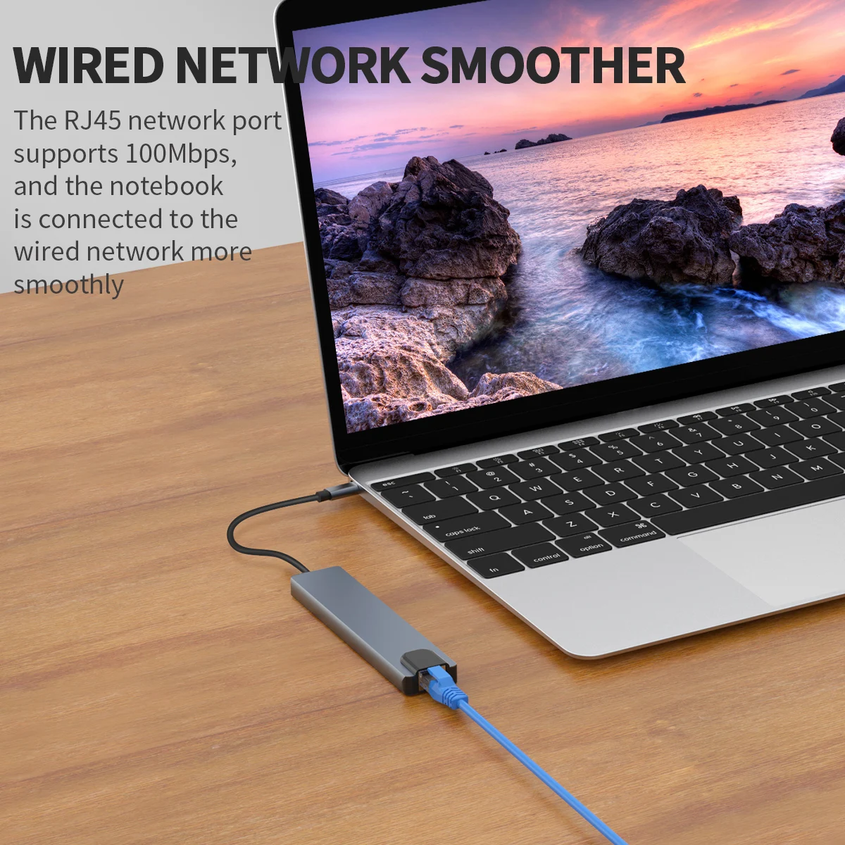 8 in-1 USB C Docking Station with 4K HDTV, 100W PD, USB 3.0/2.0, RJ45 100M, SD/TF Card Reader Type-c Hub for Imac  Surface ipad