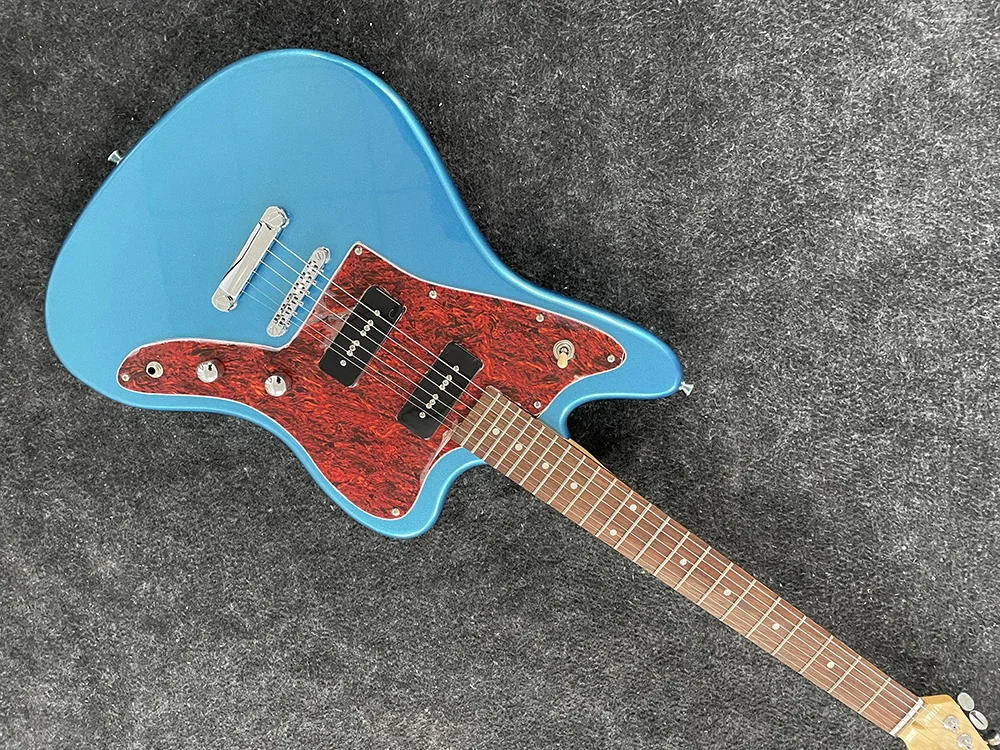 Electric Guitar Custom shop,6 strings,metallic blue color, turtle pick guard,Rose Wood Fingerboard, High Quality, free shipping