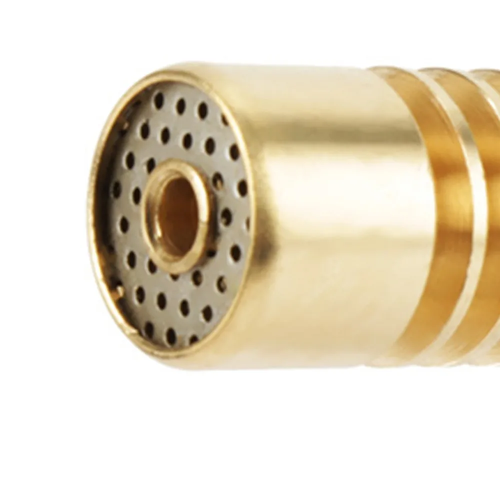 

Brass Butane Torch Head Electronic Ignition Adjustable Flame Brass Kitchen Torch Refillable Portable Handheld Blow Lighter