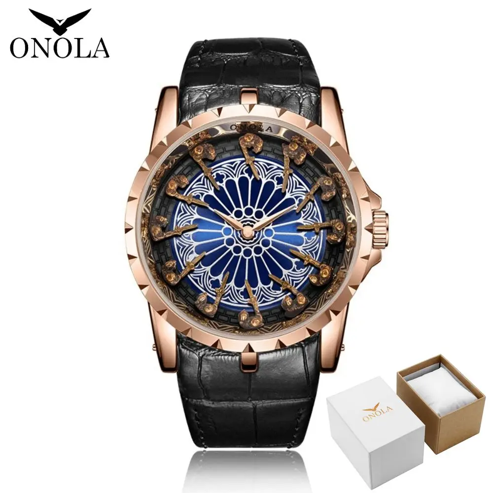 ONOLA Uhr Mann Uhr Geschenk für männliche lässige wasserdichte Relogio Masculino 9