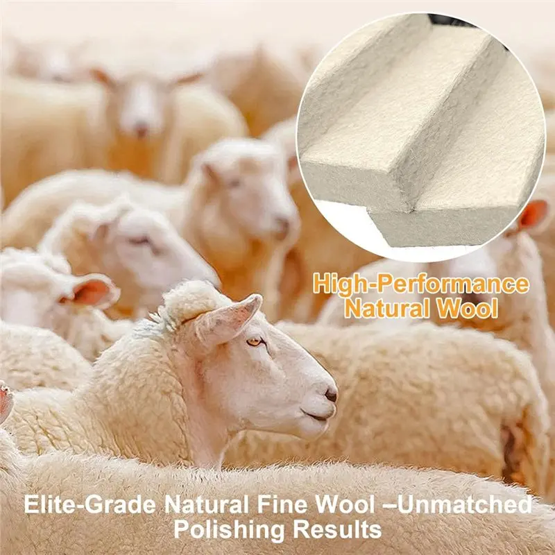 AB35-Roda Poles Wol & Kit Senyawa Roda Poles Aluminium Cakram Flap Felt Untuk Mesin Gerinda Sudut Untuk Kayu, & Otomotif