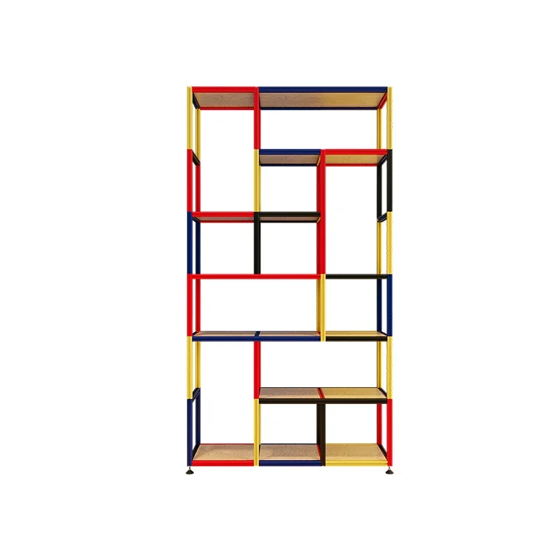 

Aluminum profile dopamine marine panel contrasting color display rack living room high-end toy rack floor-to-ceiling display