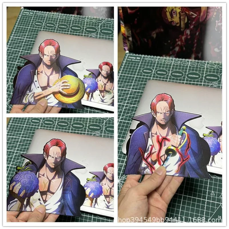 Anime 3d Transformatie Sticker Een Stuk Luffy Vijf Gear Sun God Nika Motorfiets Stickers Skateboard Sticker Auto Sticker