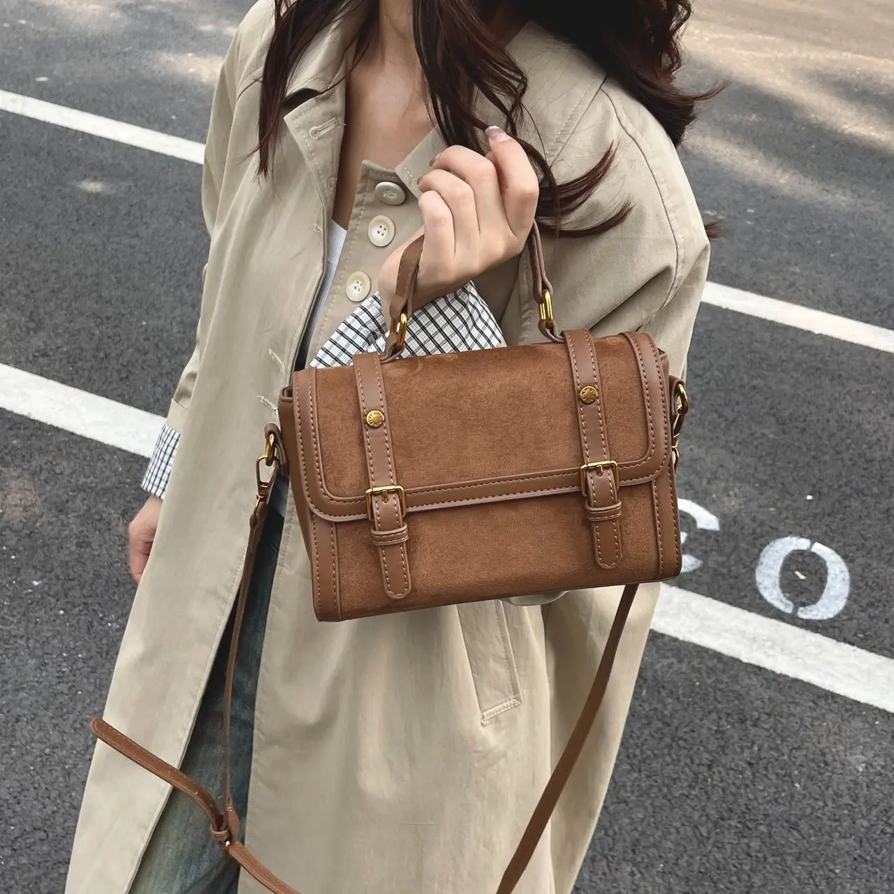 

Женская маленькая квадратная сумка 2024, многосторонняя сумка через плечо из веганской кожи, стеганая мини-сумка в стиле ретро для женщин