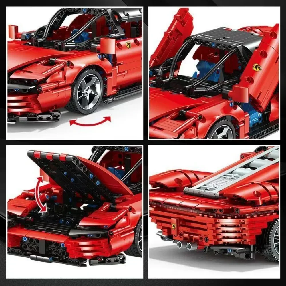 SP3 Supercar รุ่นการวิเคราะห์ Building Block รุ่นกีฬารถอิฐของเล่นเดสก์ท็อปเครื่องประดับสําหรับชายหญิงเด็กของขวัญวันเกิด