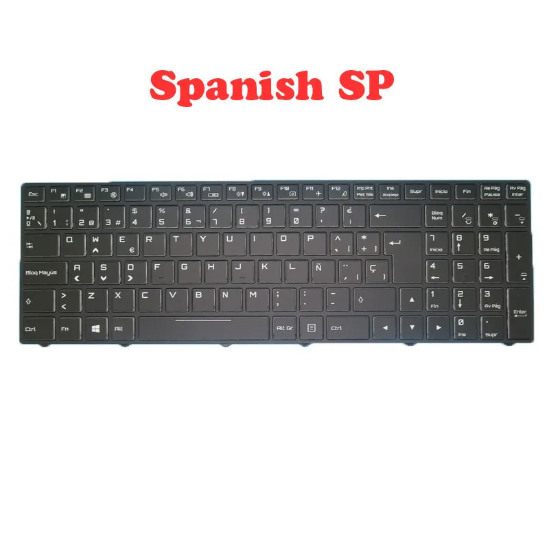 Laptop-Tastatur für insys g. force n950tp6 n850 französisch fr deutsch gr koreanisch kr norwegisch nw spanisch sp englisch us schwarz neu