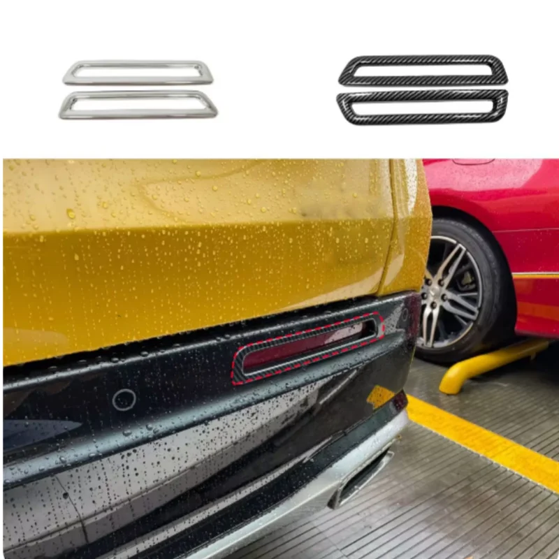 

Car Front Rear Fog Light Lamp Cover Decoration Sticker Garnish Carbon Red Look Trim For Honda ZR V ZR-V Accessories 2022 2023
