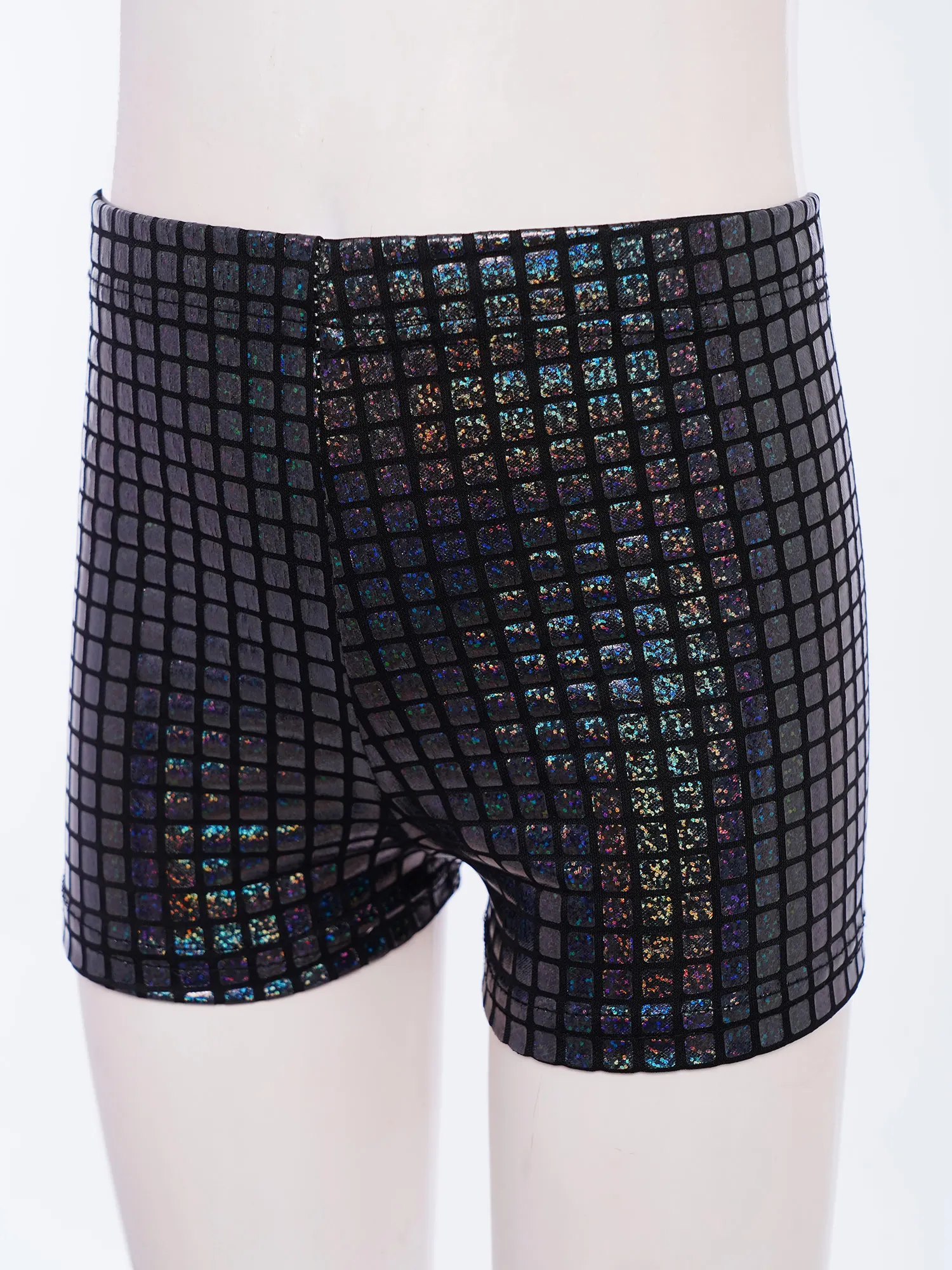 أطفال بنين بنات سراويل بوكسر الجاز ديسكو موضوع أداء الحفلات زي معدني منقوشة حزام مطاط السراويل ملابس الأطفال