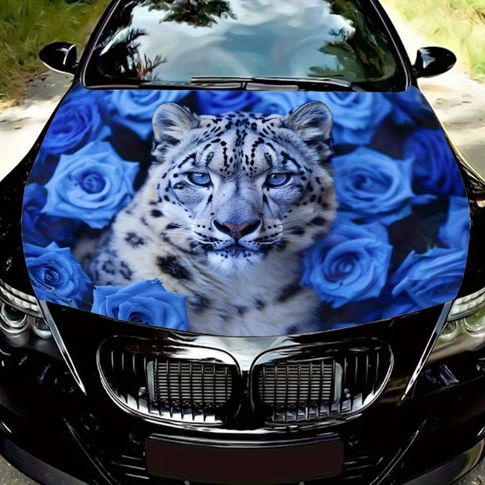

Обертка на капот автомобиля Blue Rose Snow Leopard — подходит, прочная бумажная наклейка для автомобилей и грузовиков, наклейка на капот автомобиля | Водостойкая пленка, самостоятельная