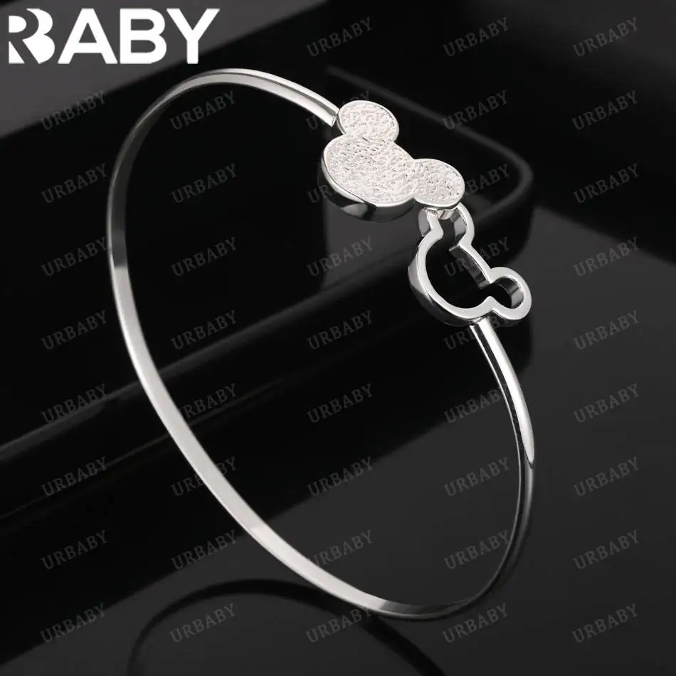URBABY 925 فضة تصميم الإسورة للنساء الرجال هدية للذكرى السنوية شعبية البرية الأزياء والمجوهرات الرومانسية