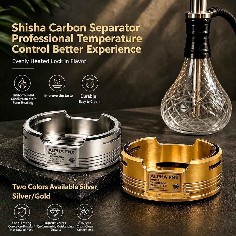 New2026 Heat Management Alpha FNX Charcoal Holder Stainless Steel Heat Management Device Hookah Na Grani HMD Shisha Accessories