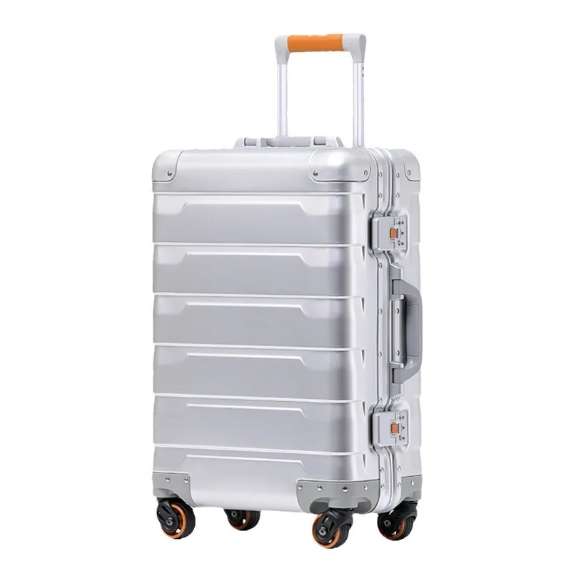 Carrylove 20"24" Inch Aluminum Trolley Suitcase Waterproof Metallic Cabin Luggage Trolly Bag With Wheels