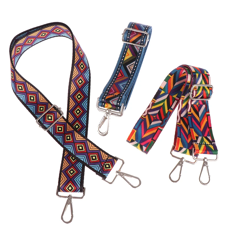 Nylon Bag Strap 1PC Woman Colored Straps for Crossbody Messenger Shoulder Bag Accessories Adjustable Embroidered Belts Straps