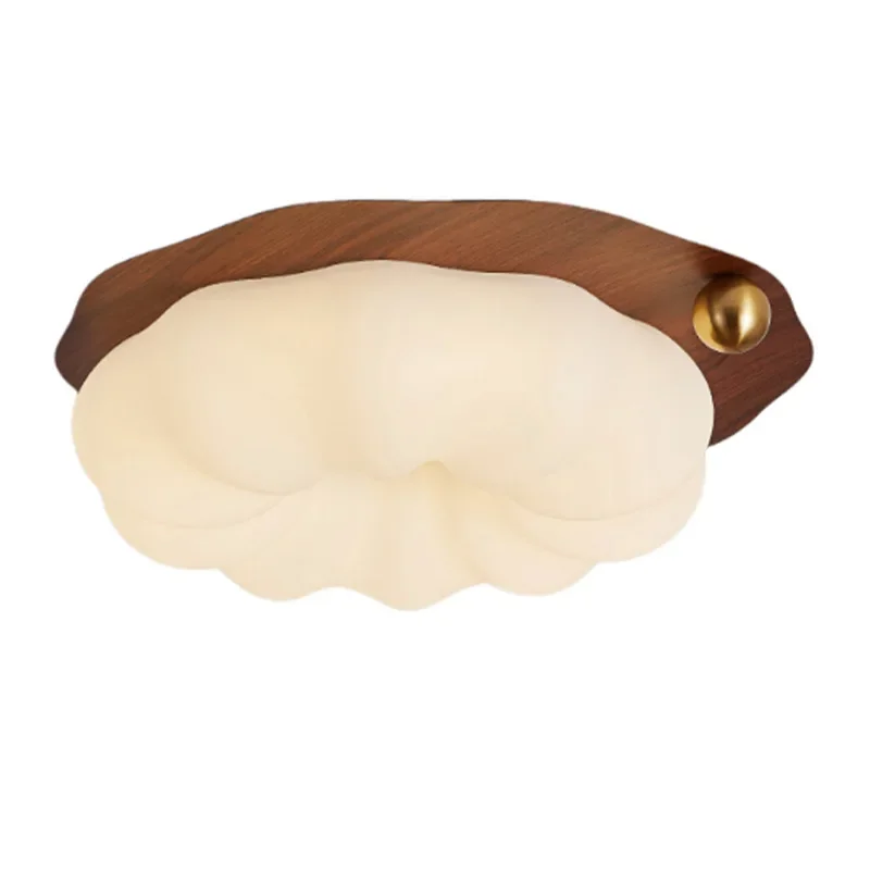 

Cream wind cloud children's room ceiling light Japanese creative pumpkin bedroom light