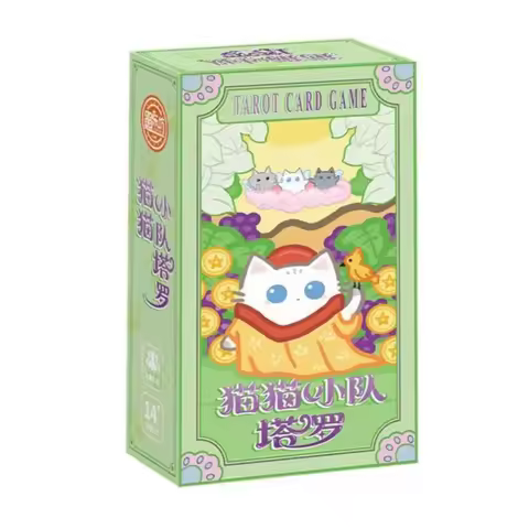 Cute Cat Team Tarot Cards &ndash; 78-Card Deck with Adorable Kitten Illustrations Premium 300g Cardstock 10.3*6cm