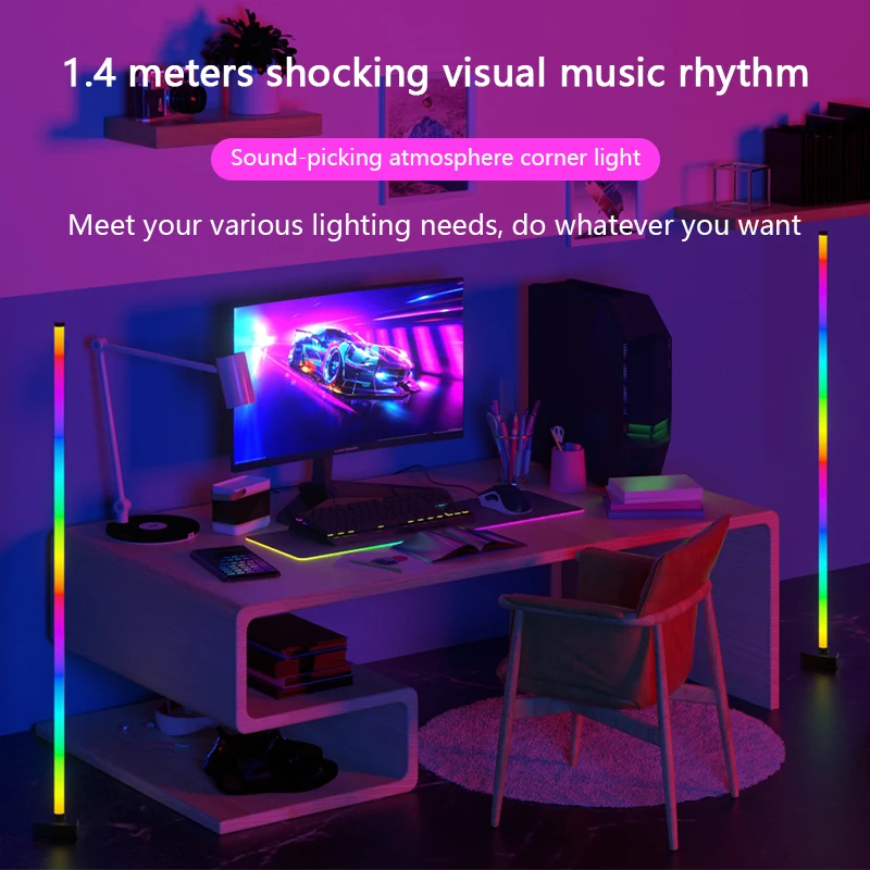 

LED Stitch Lamps Night Light Table Lamp Bedroom Decoration Light RGB with Dynamic Effects and Music Modes for Bar Home Game