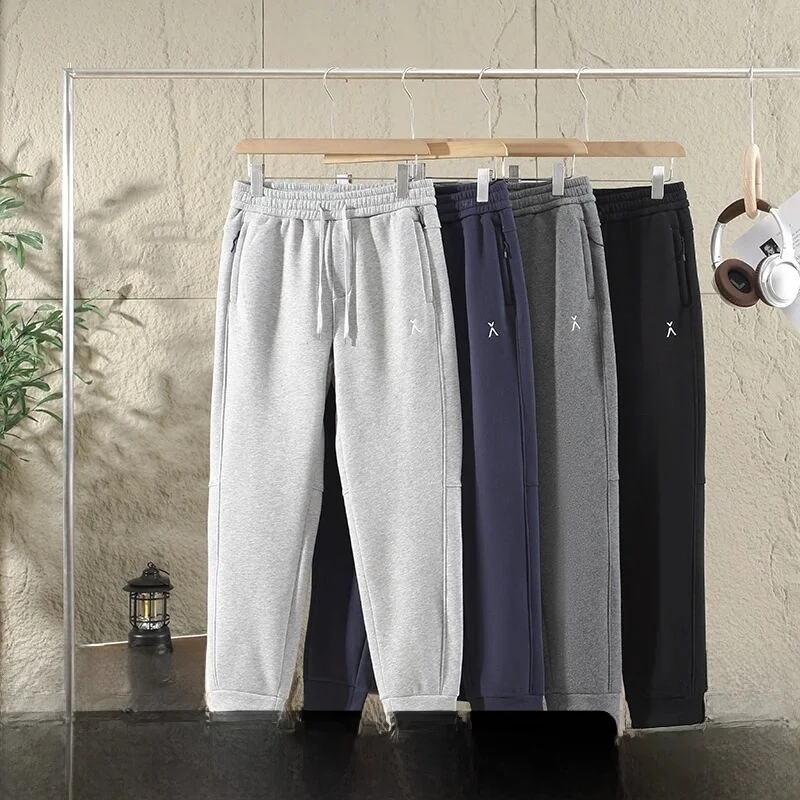 

Trendy Thiened Fce Lined Women's Sweatpants Warm Casual Straight Leg Pants Breathable Youth Autumn Winter Pants