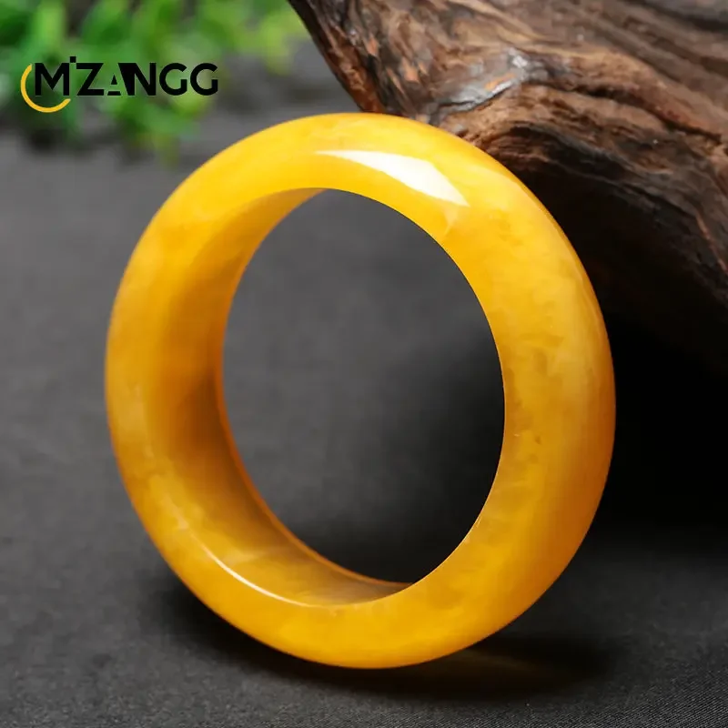 Chicken Oil Yellow Beeswax Personality Raw Stone Bracelet Luxury Amber Bracelet Female Style Bracelet Girlfriend Mother Gift