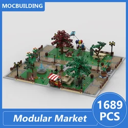 Modular Market Model Moc Building Blocks Diy Assemble Bricks Educational Creative Display Collection Toys Xmas Gifts 1689PCS