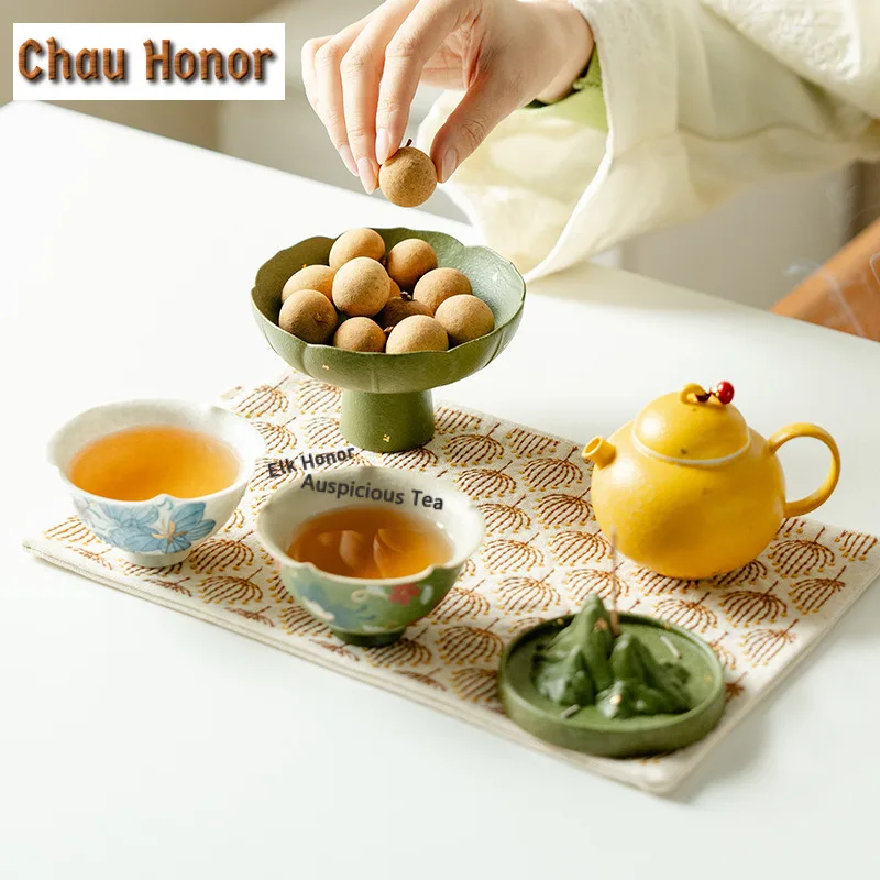 Sprinkle Gold Butterfly Tea Set Complete Set Elegant Tea Ceremony Set Tea Making Teapot And Tea Cup Set Cha Supplies Decoration