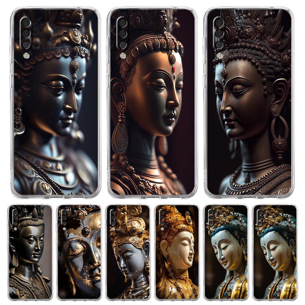 Phone Case For Samsung A56 A36 A26 A54 A52 A50 A70 A30 A40 A12 A14 A16 A22 A24 A42 A34 A32 5G A06 Cover Buddha Bodhisattva Faith