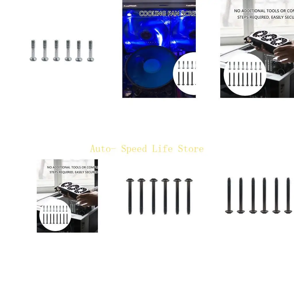 

02DA 8Pcs Computer PC for Case Video Card Radiator Water Cooling Fan Lengthened