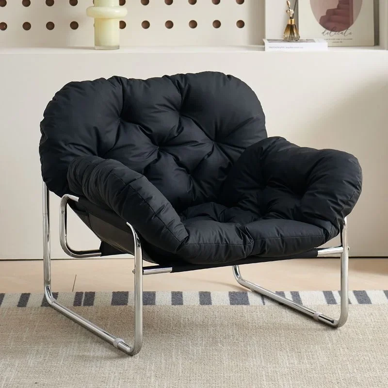 Poltrona per divano da balcone per soggiorno (stile nordico) – Ferro battuto, monoposto, tinta unita per il pranzo di piccoli appartamenti