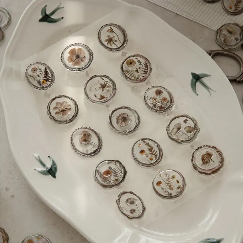 

Card Lover 1 шт. [серия Garden Box] материал из смолы свежие романтические тисненые винтажные стильные наклейки с печатью канцелярские принадлежности для скрапбукинга